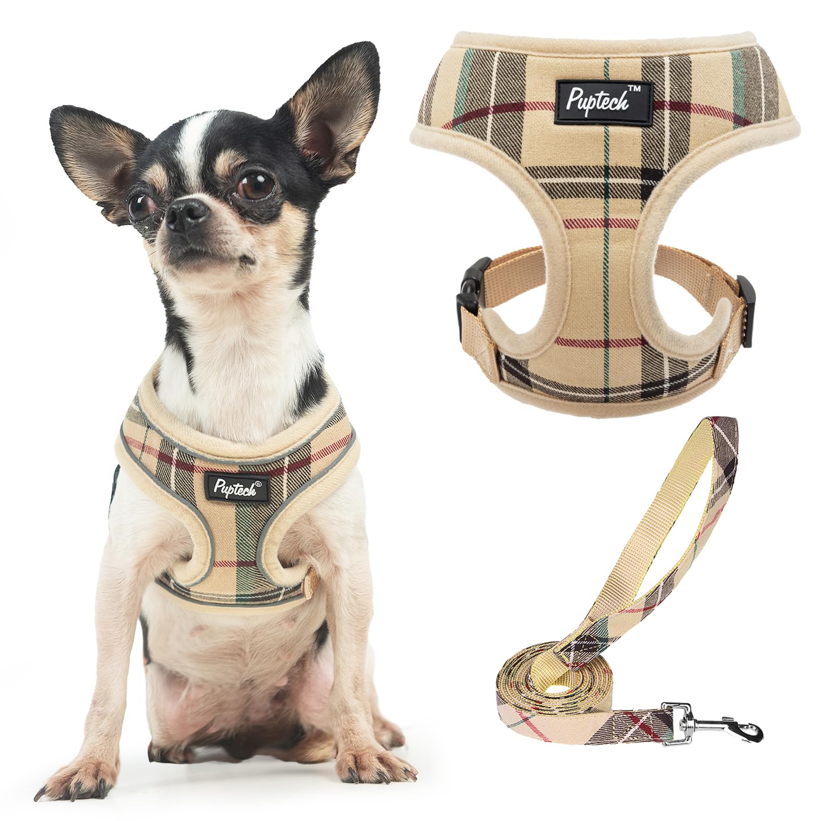 Amazon.com : PUPTECK Soft Mesh Dog Harness and Leash Set Pet
